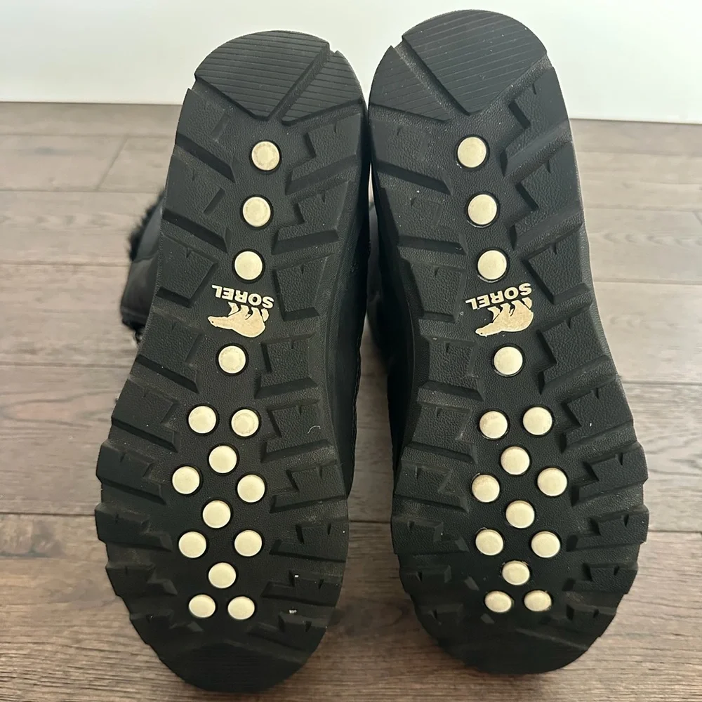 Sorel Women’s Whitney Tall Lace II Boots in Black & White - Picture 6 of 7